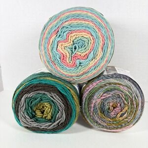 Caron Cakes Red Heart Yarn Lot Zucchini Peach Paparazzi 3 skeins